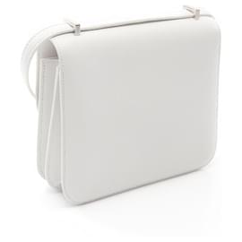 Hermès-Sac à bandoulière Hermes Evercolor Alligator Constance 3 Mini BPI593TM Stamp B (2023)-Blanc