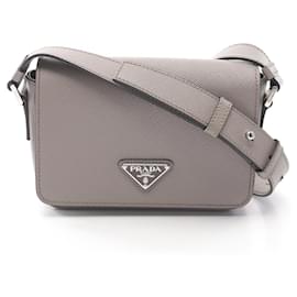 Prada-Prada Saffiano Shoulder Bag 2VD065-Grey