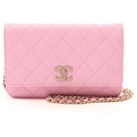 Chanel-Chanel Grained Calfskin Matelasse Shoulder Bag AP0250-Pink