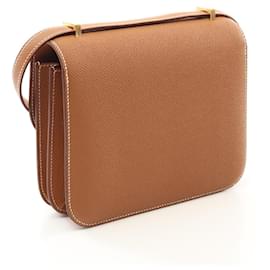 Hermès-Sac à bandoulière mini Constance 3 Epsom Hermes WSA992TG Stamp W (2024)-Marron