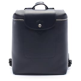 Longchamp-Longchamp PVC Coated Canvas Le Pliage City Backpack L1699HYQ556-Blue