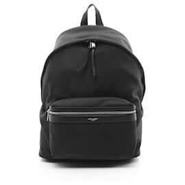 Yves Saint Laurent-Sac à dos en nylon et cuir Saint Laurent City 534967FAEBS1000-Noir