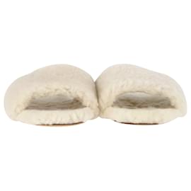Aeyde-Aeyde Anna Shearling Slides in White Fur-White