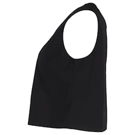 Theory-Theory Good Sleeveless Shirt in Black Cotton-Black