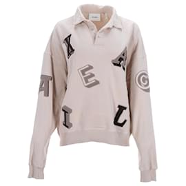 Axel Arigato- Axel Arigato Typo Collared Sweater in Nude Cotton-Brown,Flesh