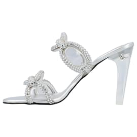 Valentino Garavani-Valentino Chain 1967 Slide Sandals Silver-Silvery,Metallic