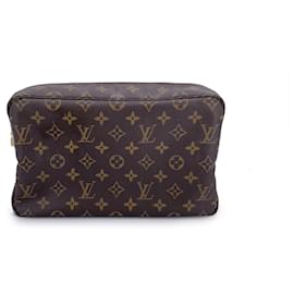 Louis Vuitton-Monogram Canvas Trousse Toilette 28 Cosmetic Bag-Brown