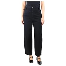 Khaite-Black wide leg denim jeans - size UK 8-Black