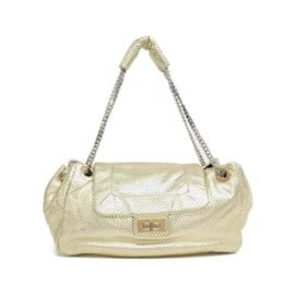 Chanel-Chanel Gold Calfskin Shoulder Bag-Golden