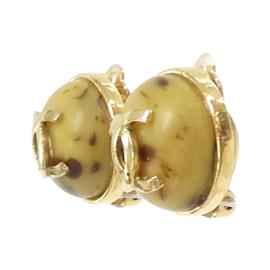 Chanel-Chanel Beige and Brown Clip Earrings-Brown,Beige