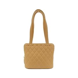 Chanel-Chanel Beige Lambskin Shoulder Bag-Beige