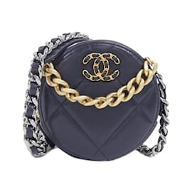 Chanel-Chanel 19 Line AP0945 Shoulder Bag-Navy blue