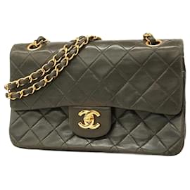 Chanel-Chanel Black Lambskin Shoulder Bag-Black