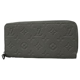 Louis Vuitton-Louis Vuitton Long Wallet Taurillon Monogram Zippy Horizontal-Black