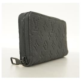 Louis Vuitton-Louis Vuitton Long Wallet Taurillon Monogram Zippy Horizontal-Black