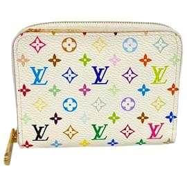 Louis Vuitton-Louis Vuitton Monogram Multicolor Zippy Coin Purse-White