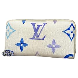 Louis Vuitton-Louis Vuitton Long Wallet LV By The Pool Zippy M82384-White,Blue
