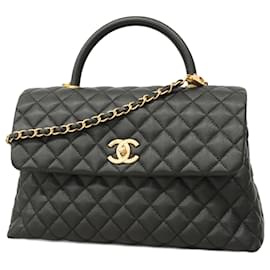 Chanel-Chanel Black Grained Calfskin Handbag-Black