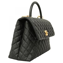 Chanel-Chanel Black Grained Calfskin Handbag-Black