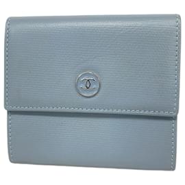 Chanel-Chanel Light Blue Tri-fold Wallet-Light blue