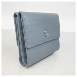 Chanel-Chanel Light Blue Tri-fold Wallet-Light blue