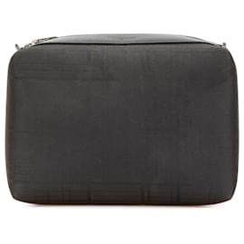Salvatore Ferragamo-Ferragamo Black Nylon Zip Pouch-Black