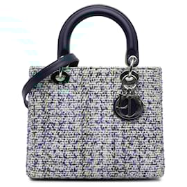 Dior-Dior Blue Medium Tweed Lady Dior-Blue,Light blue