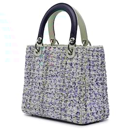 Dior-Dior Blue Medium Tweed Lady Dior-Blue,Light blue