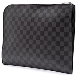 Louis Vuitton-Louis Vuitton Black Damier Graphite Pochette Jour GM-Black