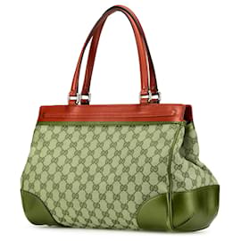 Gucci-Gucci Brown GG Canvas Mayfair Tote-Brown,Beige