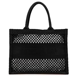 Dior-Dior Black Medium Mesh Embroidered Book Tote-Black