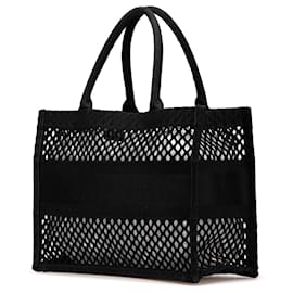 Dior-Dior Black Medium Mesh Embroidered Book Tote-Black