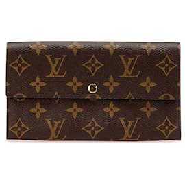 Louis Vuitton-Louis Vuitton Brown Monogram Sarah Long Wallet-Brown