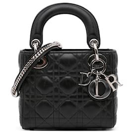 Dior-Dior Black Mini Lambskin Cannage Lady Dior-Black