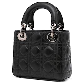 Dior-Dior Black Mini Lambskin Cannage Lady Dior-Black