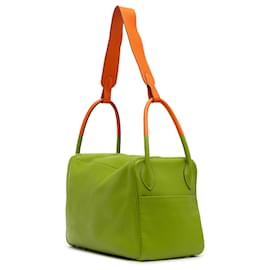 Hermès-Hermès Orange Clemence Lindy 34-Orange