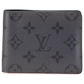 Portefeuille Slender Monogram Eclipse Reverse Gris Louis Vuitton Marron Gris anthracite