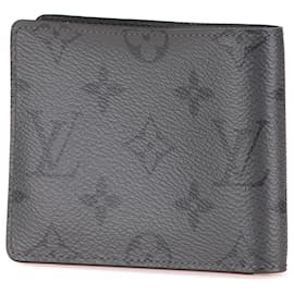 Louis Vuitton-Louis Vuitton Gray Monogram Eclipse Reverse Slender Wallet-Brown,Dark grey