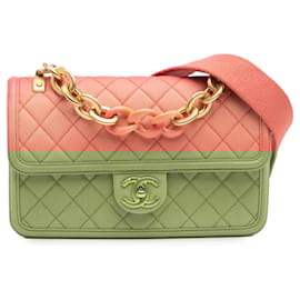 Chanel-Chanel Pink Medium Quilted Caviar Sunset On The Sea Flap-Pink