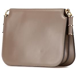 Fendi-Fendi Brown Leather Touch Shoulder Bag-Brown,Taupe