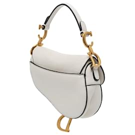 Dior-Dior White Micro Goatskin Saddle-White