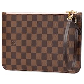Louis Vuitton-Louis Vuitton Brown Damier Ebene Neverfull Pouch MM-Brown