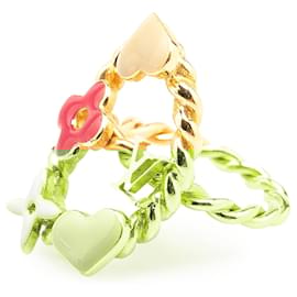 Louis Vuitton-Louis Vuitton Gold Gold Plated and Enamel Berg Sweet Monogram Ring-Golden