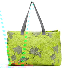 Hermès-Tote Hermès Orange Toile Les Perroquets-Autre,Orange
