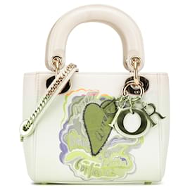 Dior-Dior White Niki De Saint Phalle Mini Calfskin Dioramour Lady Dior-White