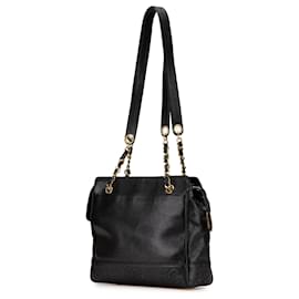 Chanel-Chanel Black Triple CC Caviar Shoulder Bag-Black