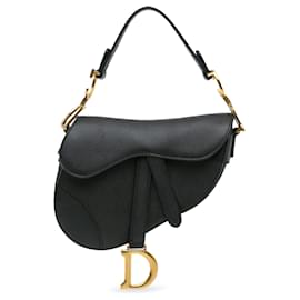 Dior-Dior Black Mini Grained Calfskin Saddle-Black