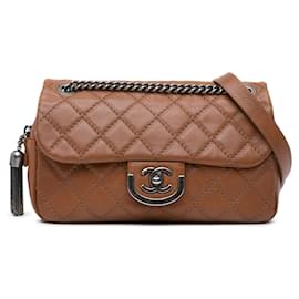 Chanel-Chanel Brown Paris Edinburgh Medium Calfskin Coco Sporran Flap-Brown