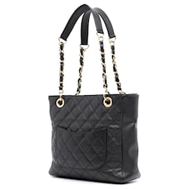 Chanel-Chanel Black Caviar Petite Shopping Tote-Black
