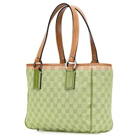 Gucci-Gucci Brown GG Canvas Tote-Brown,Beige